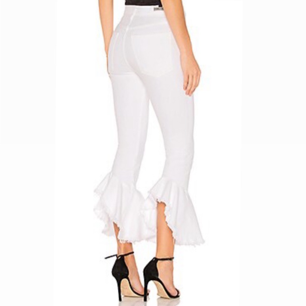 Citizens of Humanity Drew Flounce Flare Optic White Jeans